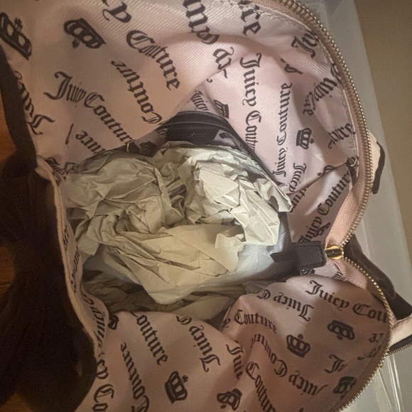 Juicy Couture DayDreamer Pink & Brown Tote Handbag, NWT - Picture 5 of 7
